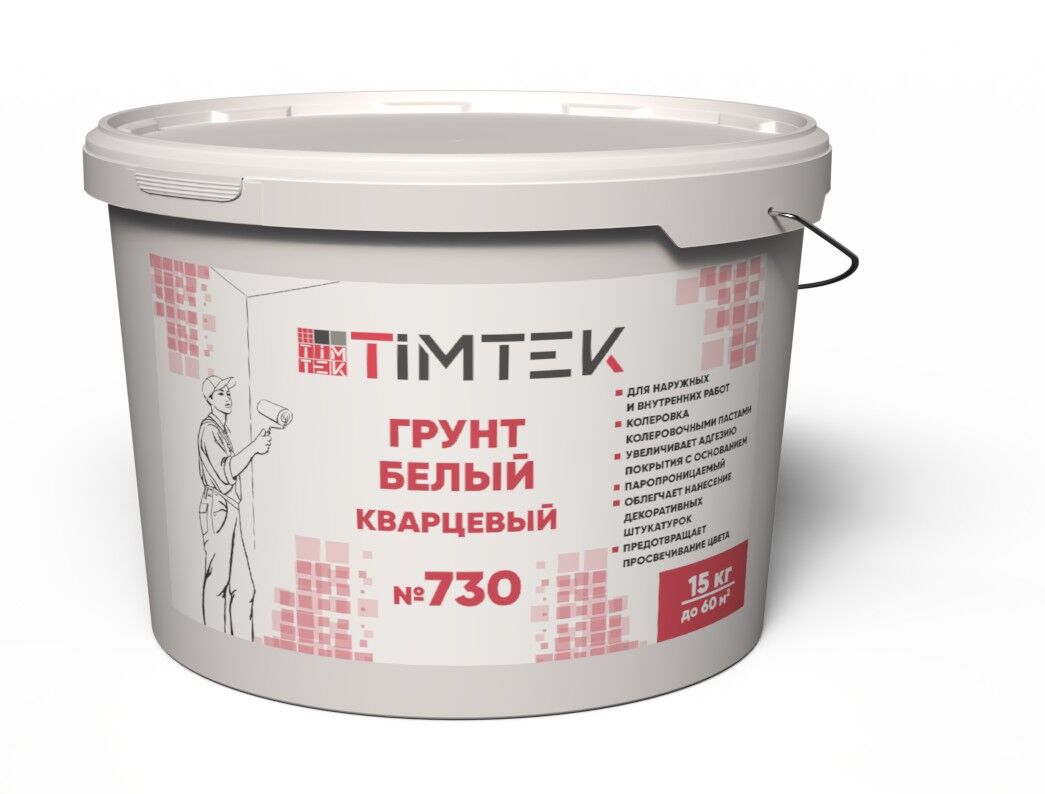 Грунт Timtek №730 белый кварцевый 15 кг 33 шт/пал