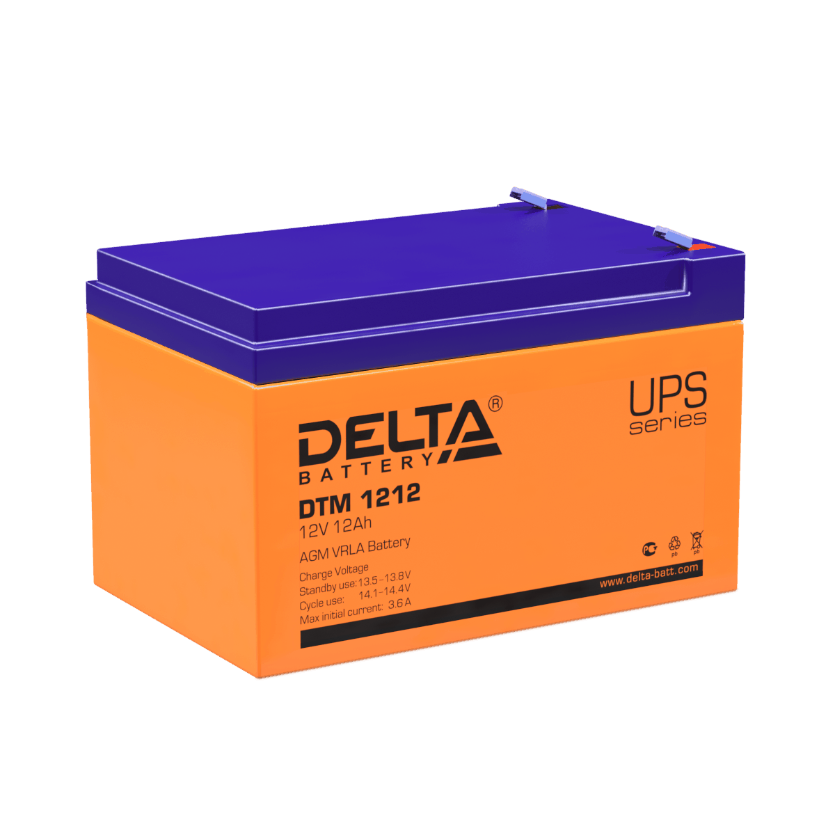 Аккумуляторная батарея 12-12 (12В, 12Ач) Delta DTM 1212