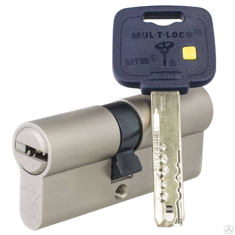 Цилиндровый механизм для замка Mul-T-Lock Integrator Break Secure Extra ключ-вертушка 80 мм 40/40 никель