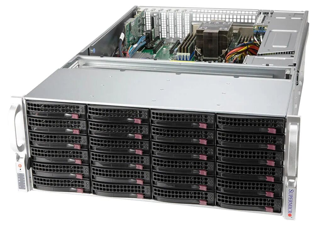 Серверная платформа Supermicro Supermicro SSG-540P-E1CTR36H/4U/1x4189/ 8xDDR4-3200 RDIMM/LRDIMM/ 36x3.5",M.2