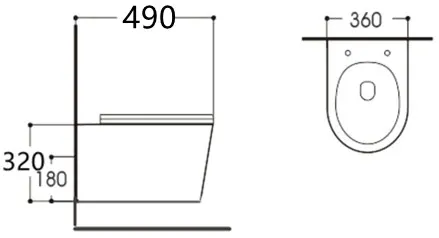 Унитаз подвесной Aquatek Вега AQ1904-00 тонкое сиденье с механизмом плавного закрывания #2