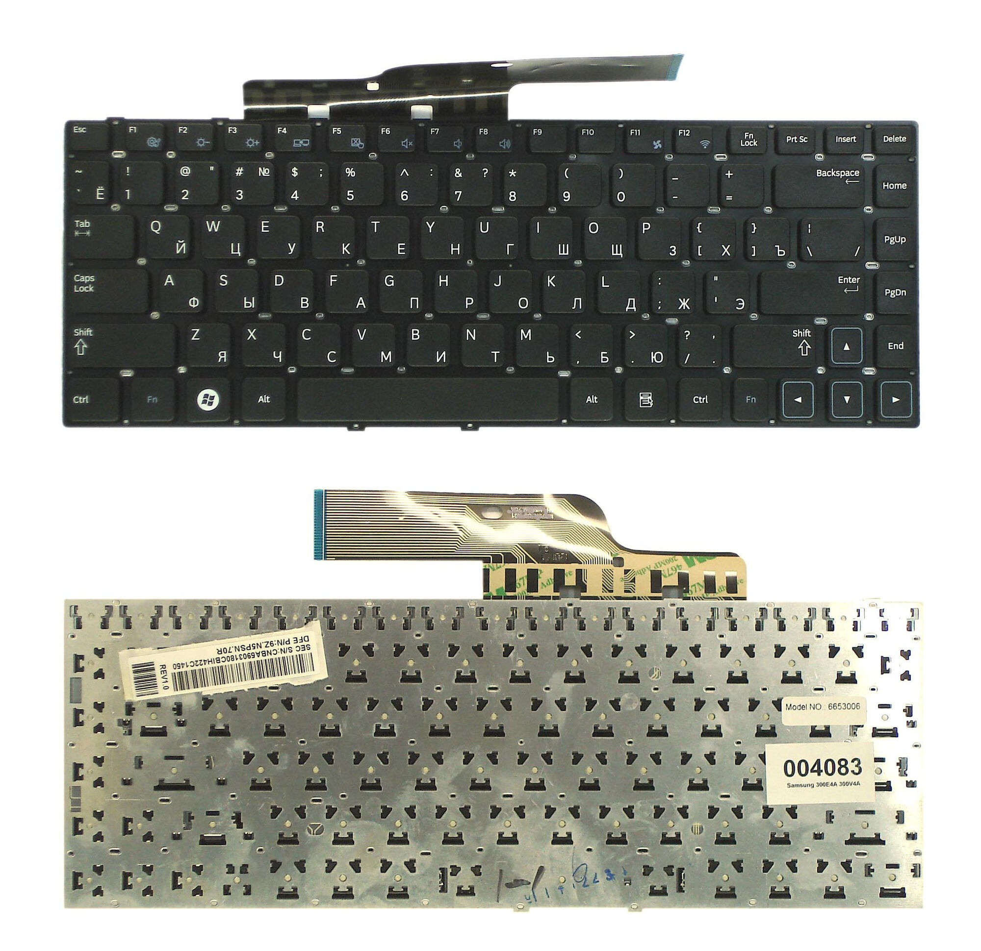 Клавиатура для ноутбука Samsung 300E4A p/n: BA59-03180C, BA75-03218C, BA75-03248C, BA75-03402C