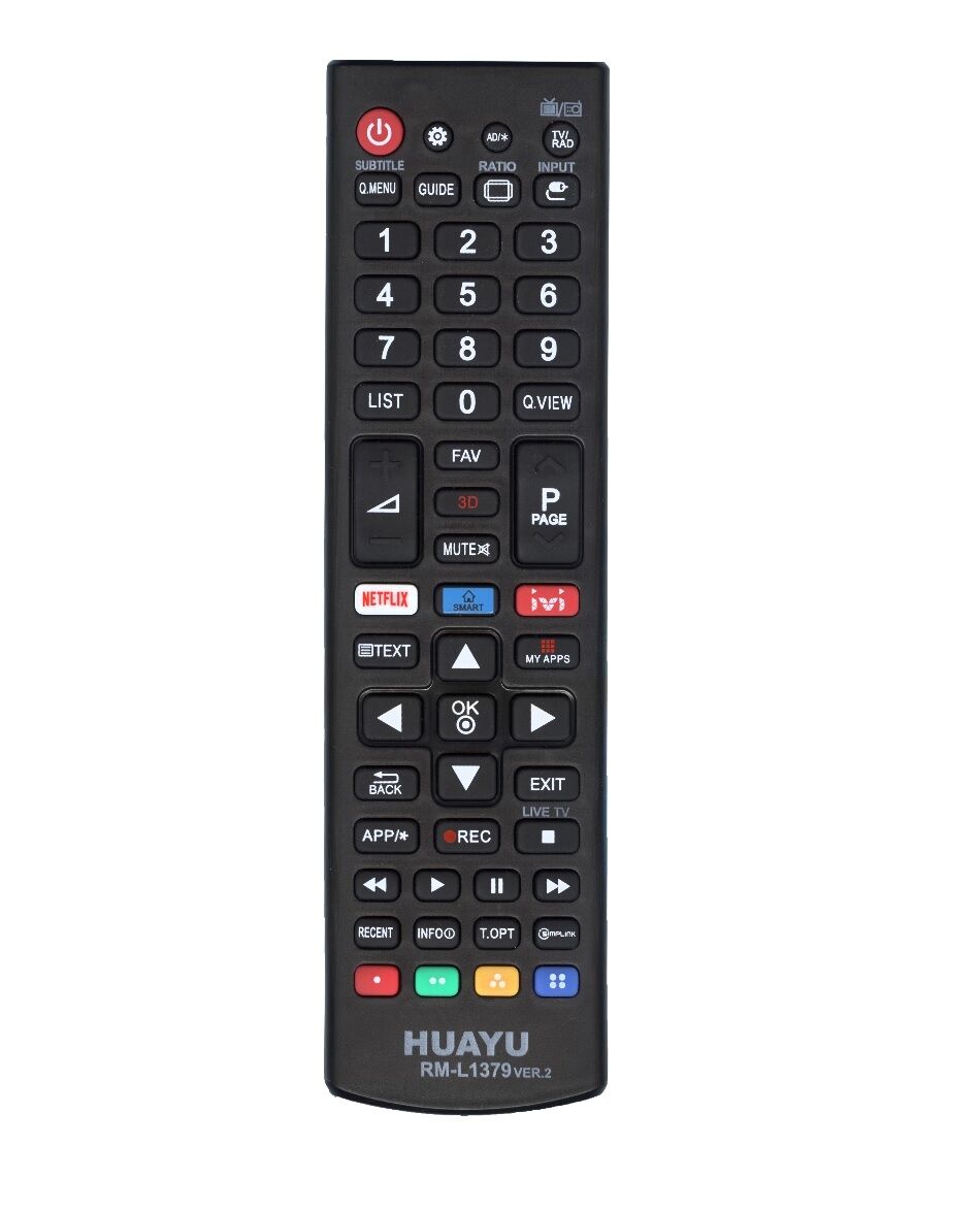 Пульт ДУ универсальный HUAYU LG RM-L1379 Ver.2 LCD, 3D, TV, Netflix, Ivi