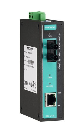 Удлинитель Ethernet сигнала Moxa IMC-21A-M-ST-T