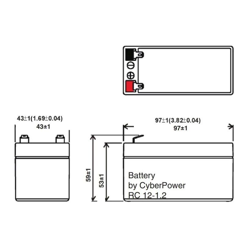 Аккумулятор CyberPower RC 12-1.2