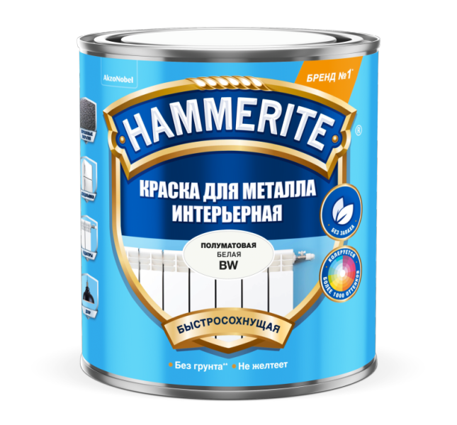 Hammerite краска д/мет интерьерная BW 0.9л./6 5588416