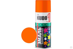 KUDO Эмаль флуоресцентная оранжево-желтая, аэрозоль 520 ml. /6 KU-1205 ПОД ЗАКАЗ 