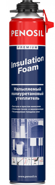 PENOSIL Premium Insulation Foam, напыляемый полиуретановый утеплитель, 890 ml
