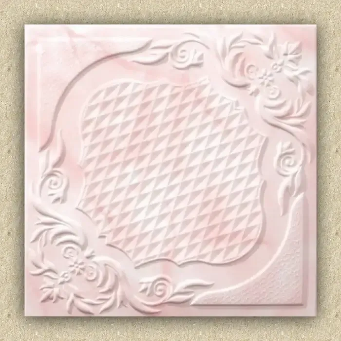 Потолочная плитка cерии "Колор" С 2067 Агат розовый 50х50 см