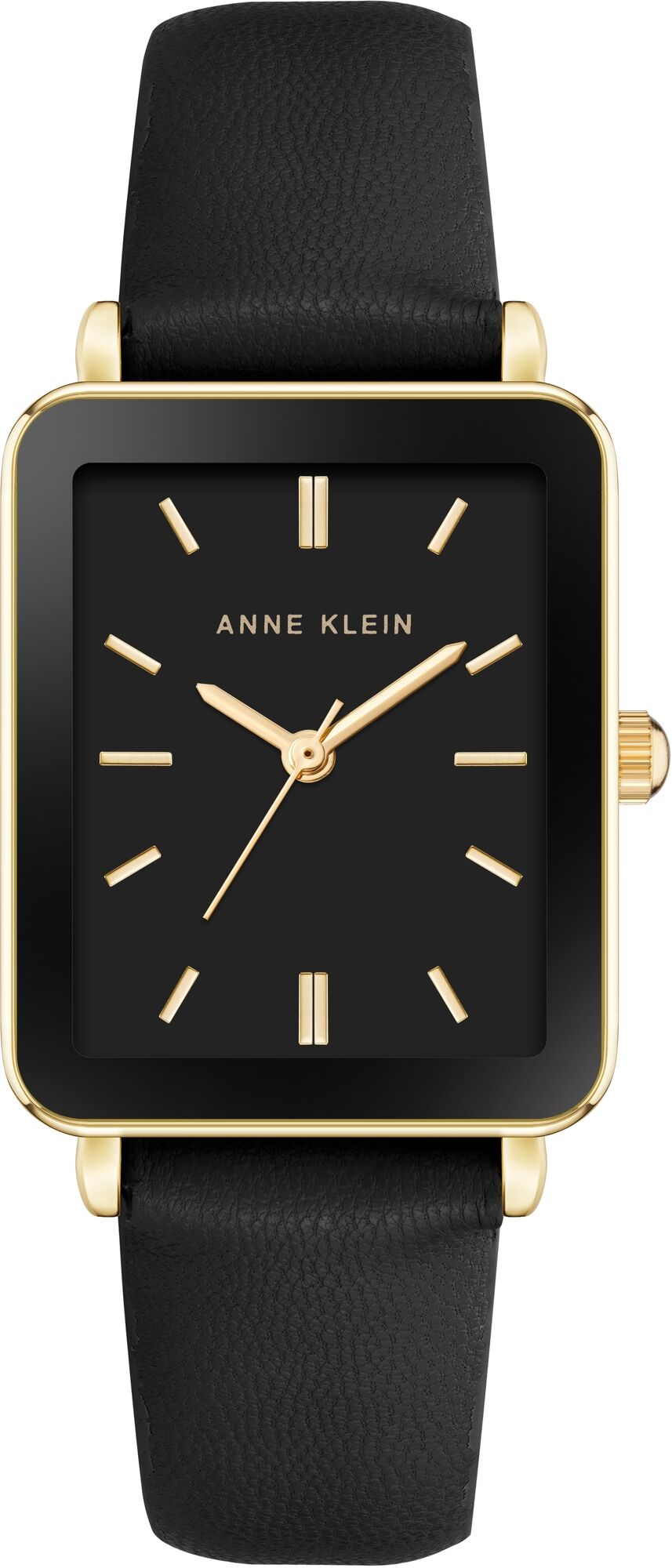 Женские наручные часы Anne Klein Rectangular Leather 3702BKBK