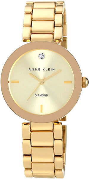 Женские часы Anne Klein Diamond Dial 1362CHGB