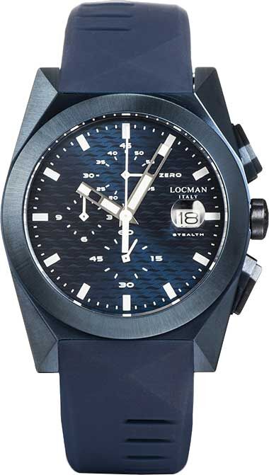 Мужские часы Locman stealth chrono quart 0812B02S-BLBLWHSB