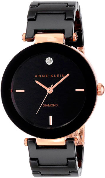Женские часы Anne Klein Ceramic Diamond 1018RGBK
