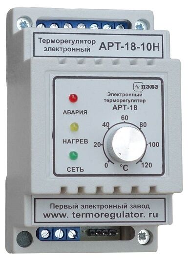 Терморегулятор АРТ-18-10Н с датчиком KTY-81-110 2 кВт DIN ПЭЛЗ