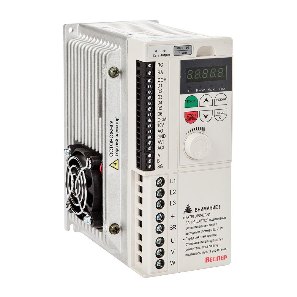 Векторный преобразователь частоты E4-8400-002H 1,5 кВт 380В Овен