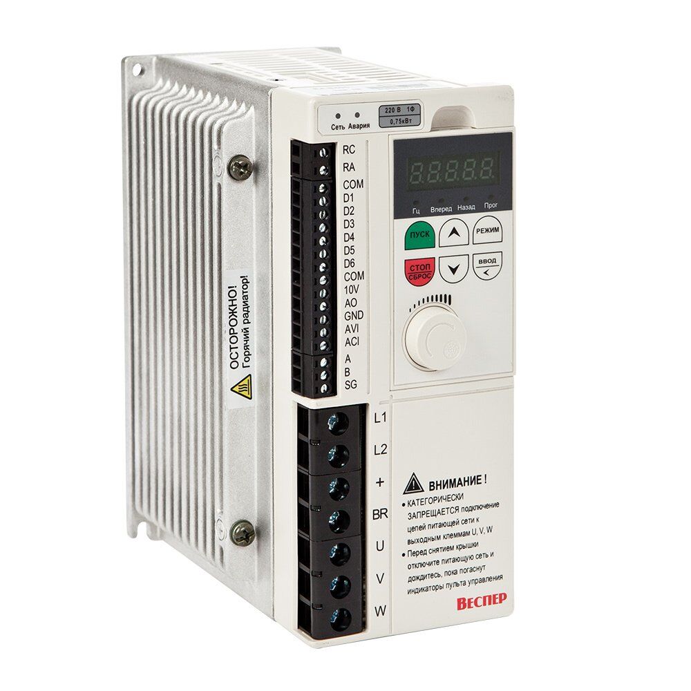 Векторный преобразователь частоты E4-8400-001H 0,75 кВт 380В Овен