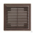 Решетка вентиляционная ERA 1515 Р, 150x150 мм, с сеткой, разъемная, коричневая #1