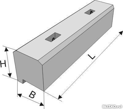Блок бетонный для стен подвала ФБС24.3.6-Т 2380х400х580 мм