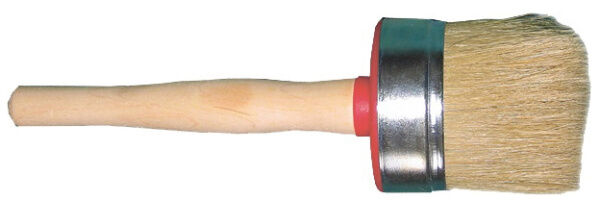 Кисть круглая с деревянной рукояткой натуральная щетина D 30 мм
