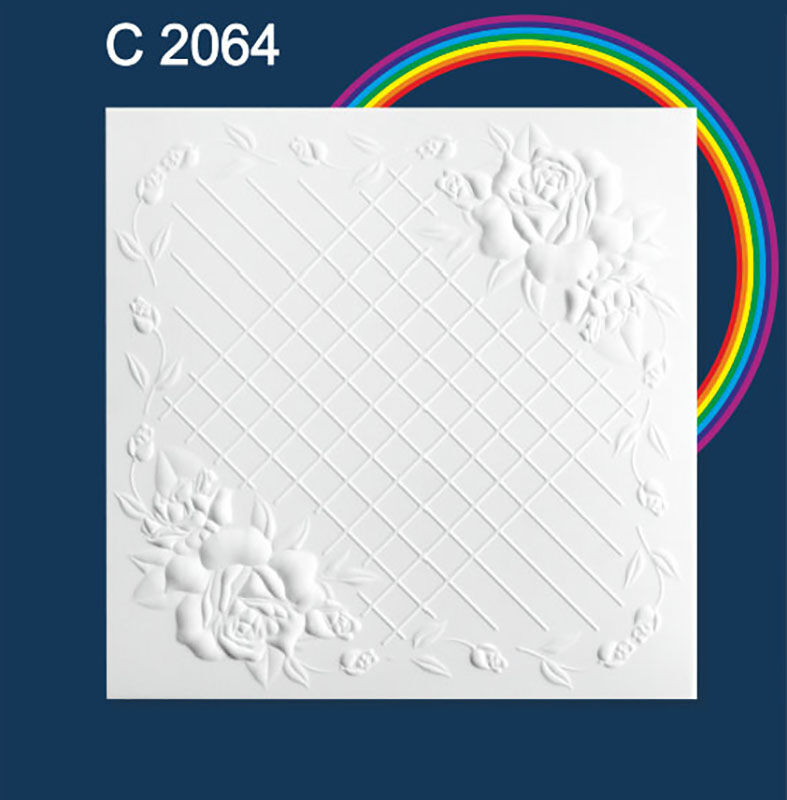Плитка потолочная С2064 белый 50*50 Солид/168 (2кв.м)