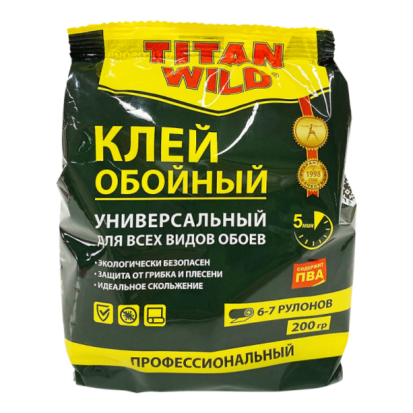 ТИТАН Wild клей обойный универсал пакетик (200 гр.) / 36