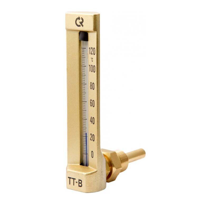 Термометр жидкостной ТТ-В-150 120°С L=150 G1/2" угловой виброустойчивый 150/64 Росма