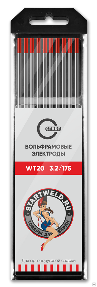 Вольфрамовый электрод WT 20 3,2х175 (красный) WT2032175