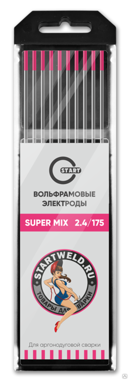 Вольфрамовый электрод SUPER MIX 2,4х175 (розовый) WE24175