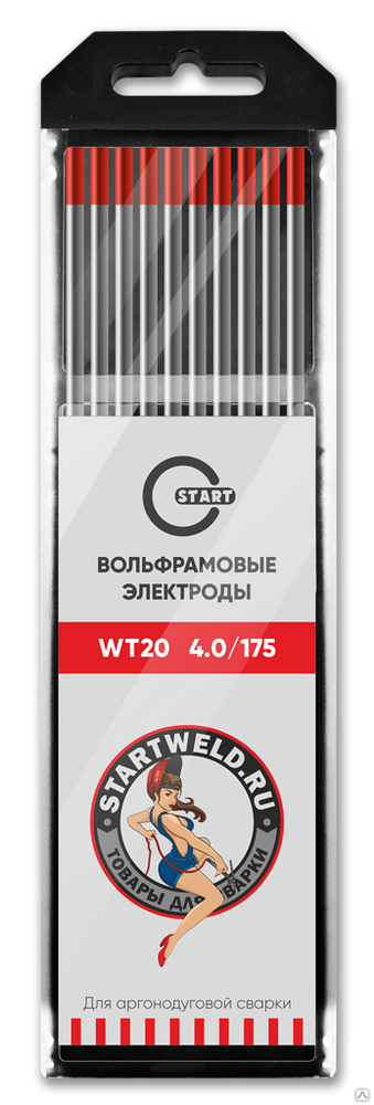 Вольфрамовый электрод WT 20 4,0х175 (красный) WT2040175