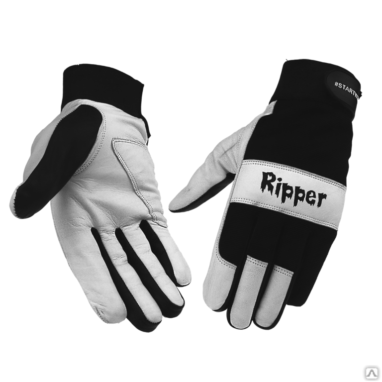 Перчатки со вставкой из козьей кожи (10/100) Ripper STG0333