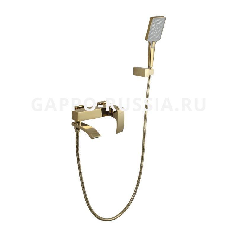 G3207-3 Смеситель для ванны Gappo, излив переключатель на лейку, золото