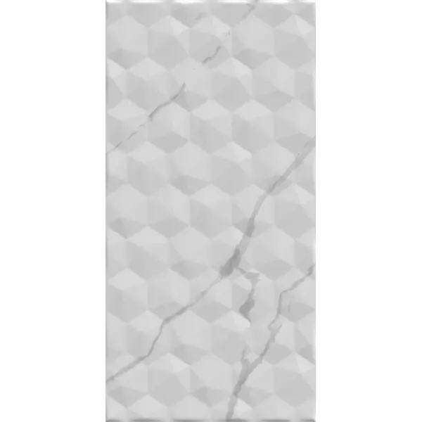 Плитка настенная Axima Монако Рельеф 25х50 см 1.25 м² цвет белый