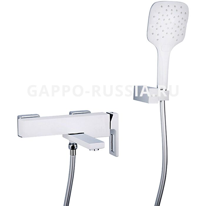 G3217-8 Смеситель для ванны Gappo хром/белый