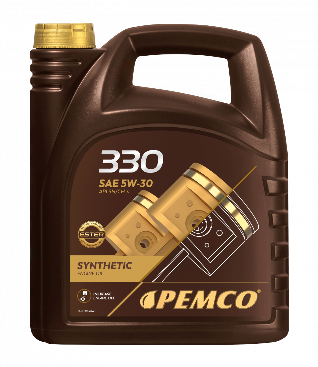 Моторное масло PEMCO 330 5W-30 SN/CH-4 синтетическое, 4л (PM0330-4)