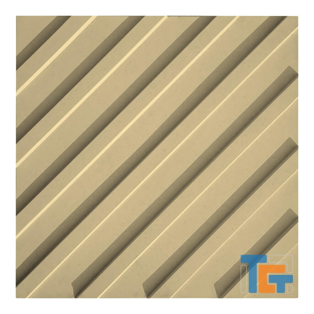 Тротуарная плитка «Тактильная диагональные рифы» 300*300*50, желтая, коричневая, черная...