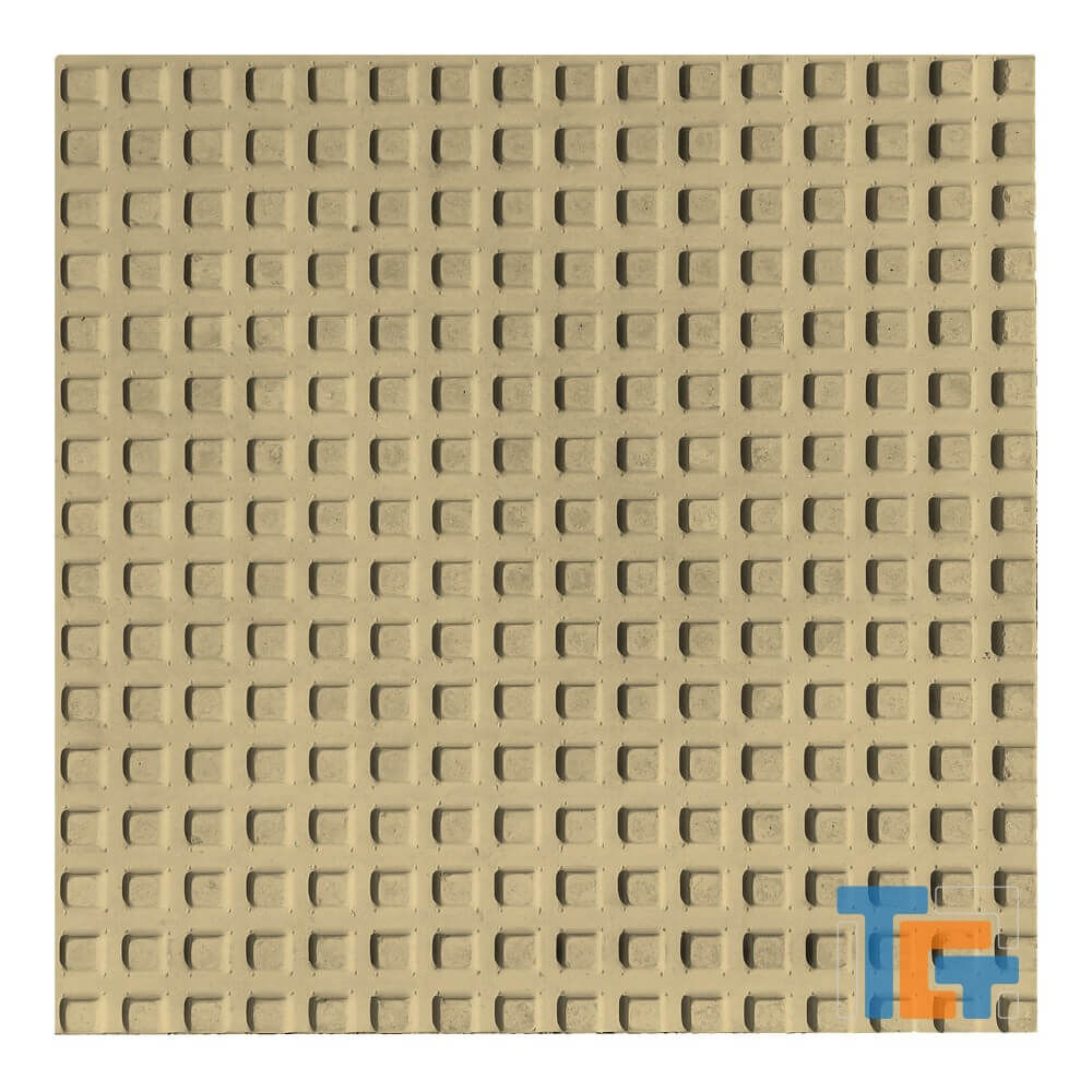 Тротуарная плитка «Тактильная квадратные рифы» 500*500*50, желтая, коричневая, черная...