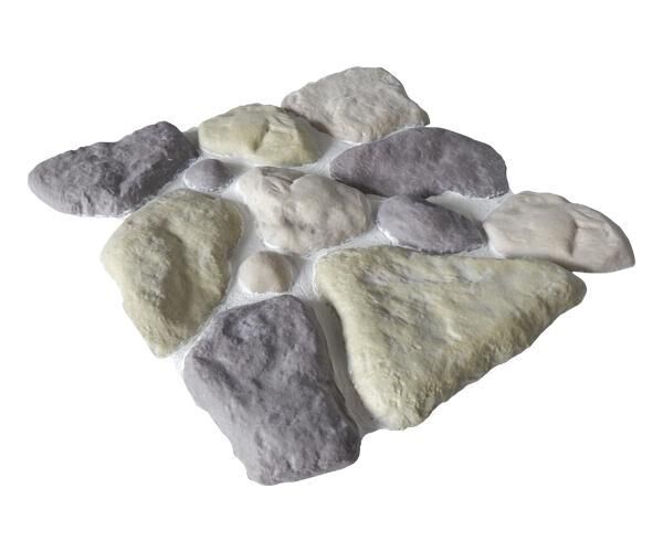 Облицовочный камень Галька 800х760 мм, серый