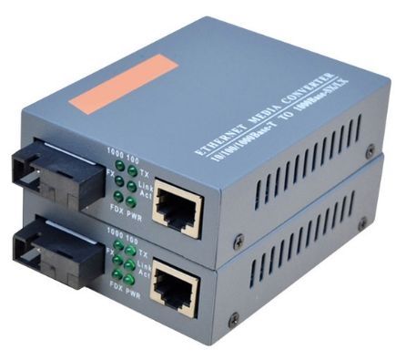HTB-GS-03 A/B Комплект гигабитных медиаконвертеров, 1310/1550нм с блоками питания. До 20км Медиаконвертер комплект А+В в