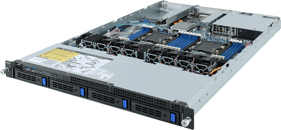 Серверная платформа Gigabyte Gigabyte R161-340/1U/2x3647/ 16xDDR4-2933 MHz RDIMM/LRDIMM/ 4x3.5"