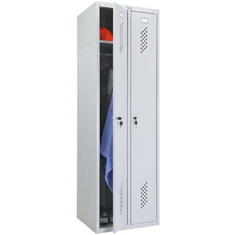 Шкаф для одежды металлический Практик Стандарт LS-21-60 (серый, 600х500х1860 мм)