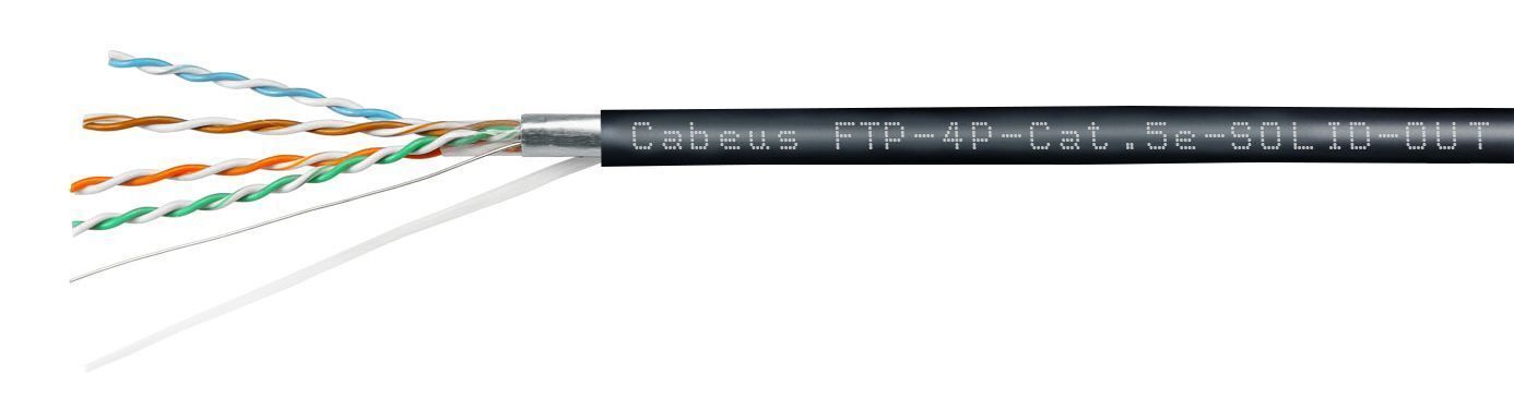 Кабель для видеонаблюдения Cabeus FTP-4P-Cat.5e-SOLID-OUT-LSZH-UV-100