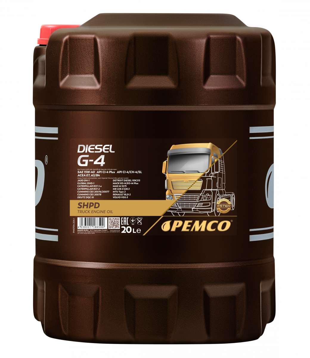 Моторное масло PEMCO DIESEL G-4 SHPD 15W-40