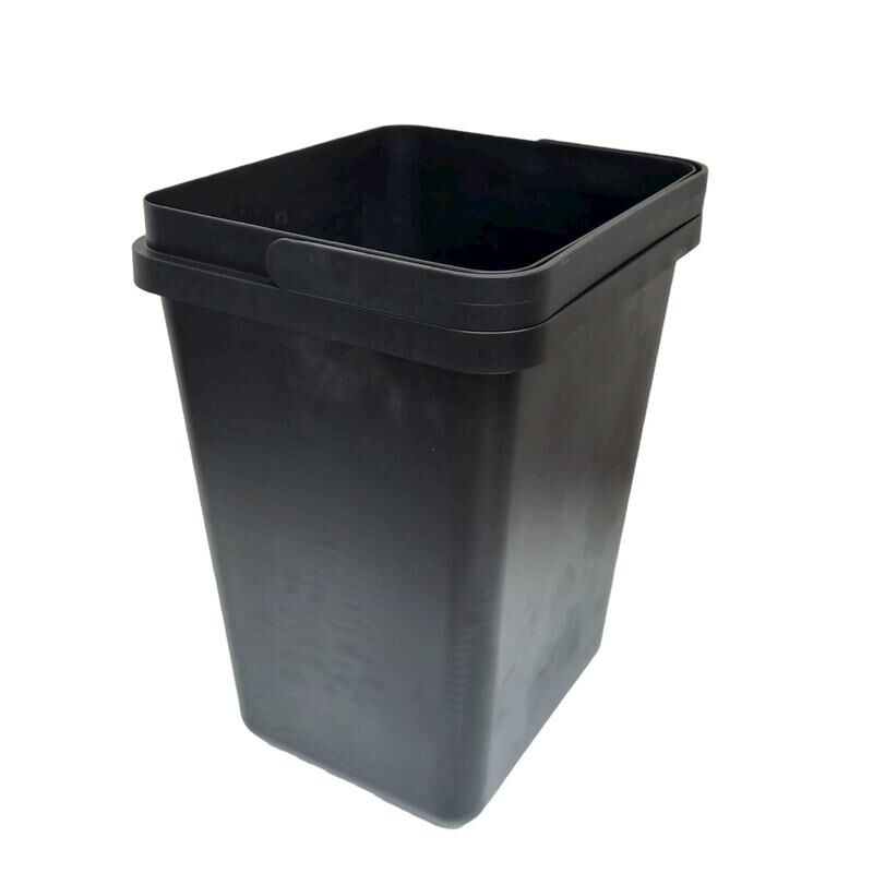 Ведро для мусора 11 л пластик черное (24х21х33 см) NoName